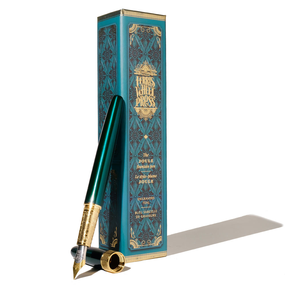 Ferris Wheel Press Fountain Pen Joule Engravers Teal Medium