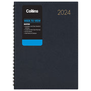 Collins Boston A53 Week To View Diary Navy Wiro Even Year