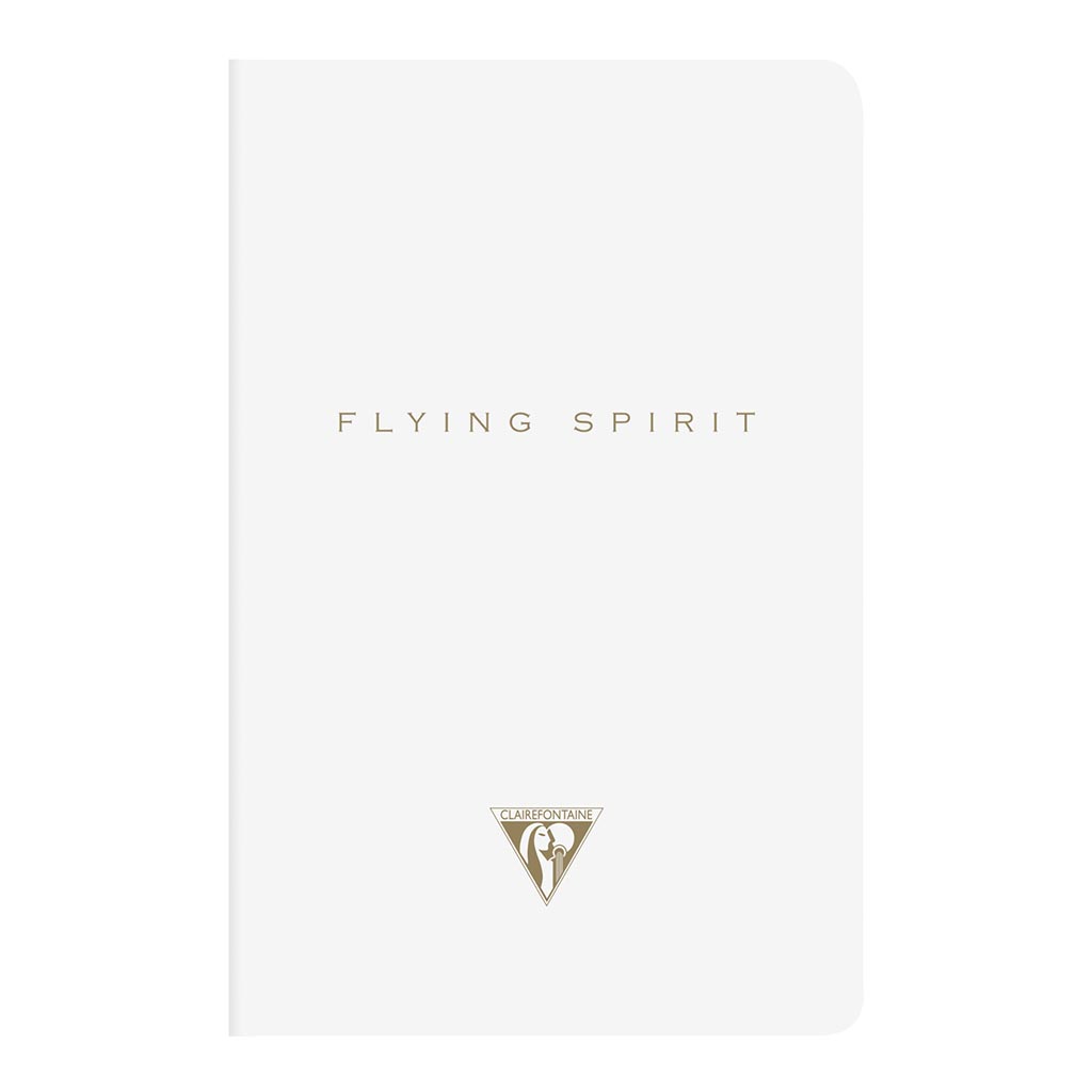 Flying Spirit Sewn Notebook 9x14cm White