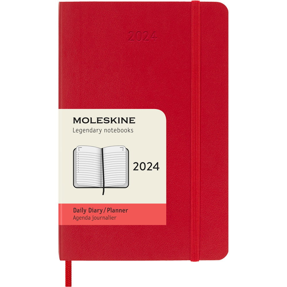 Moleskine Diary 12 Month Daily SC Pocket Scarlet Red