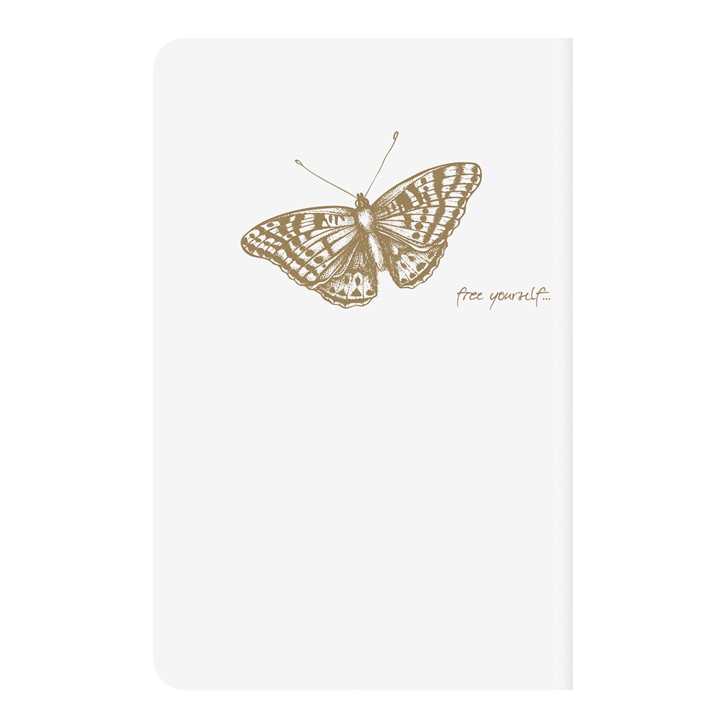 Flying Spirit Sewn Notebook 9x14cm White