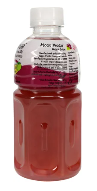 Mogu Mogu Grape Flavour Juice With Nate De Coco 320ml - Cafe Supply