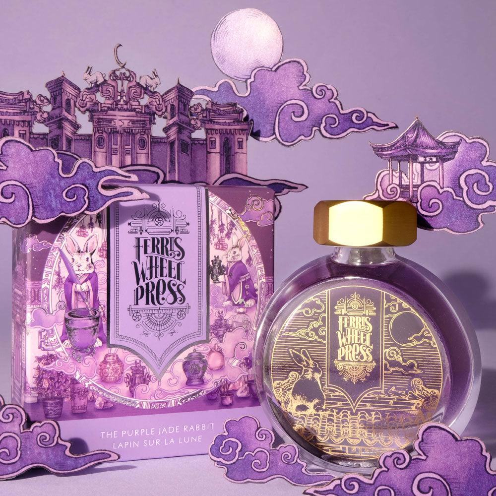 Ferris Wheel Press Fountain Pen Ink Curious Collaborations Purple Jade Rabbit 38ml