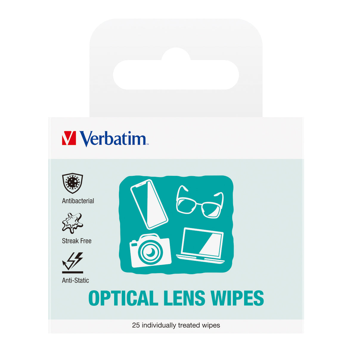 Verbatim Essentials Lens Cleaning Wipes 25 Pack - Cafe Supply