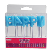 Candle Happy Birthday Letters Blue - Cafe Supply