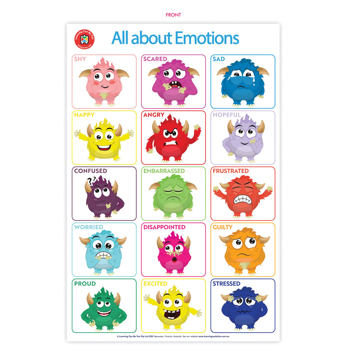 LCBF Wall Chart All About Emotions Poster - Cafe Supply