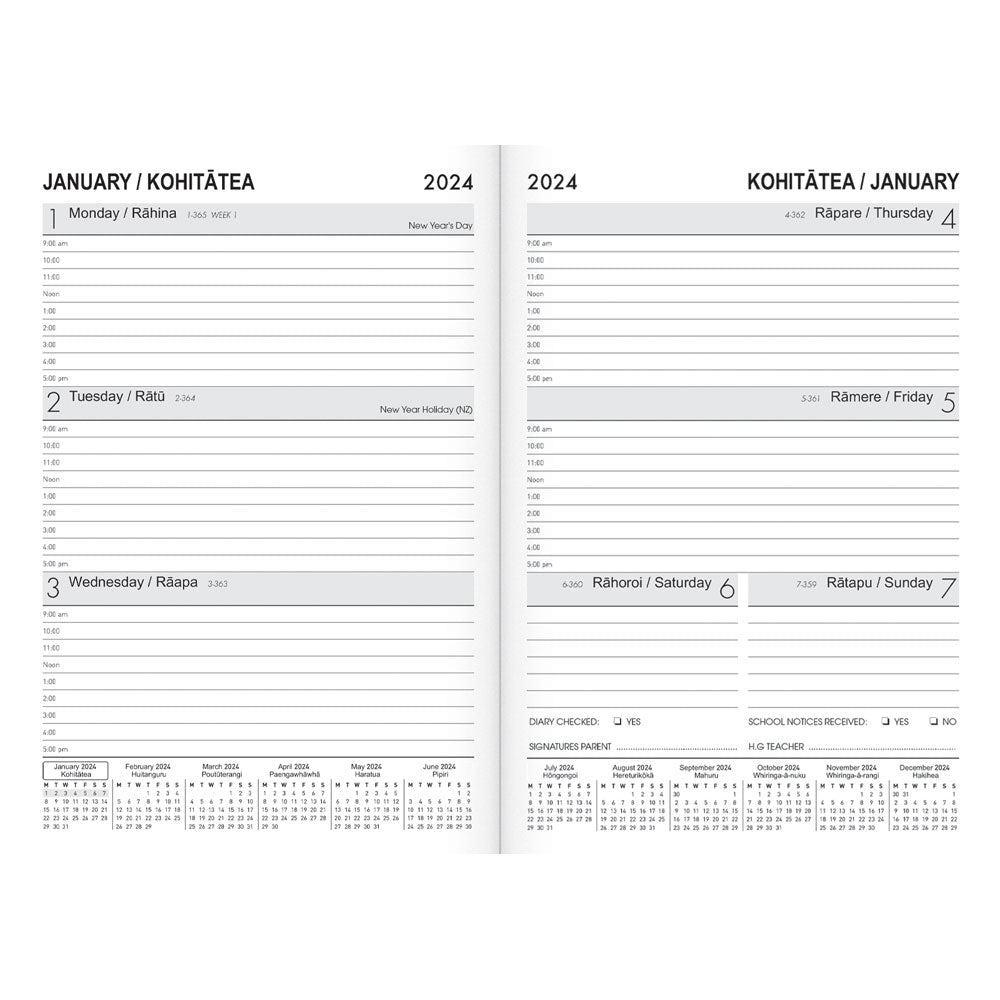 Collins Students A53 Week to View Diary Even Year