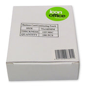 Icon Laminating Pouches ID Card Gloss 125mic, Pack of 100
