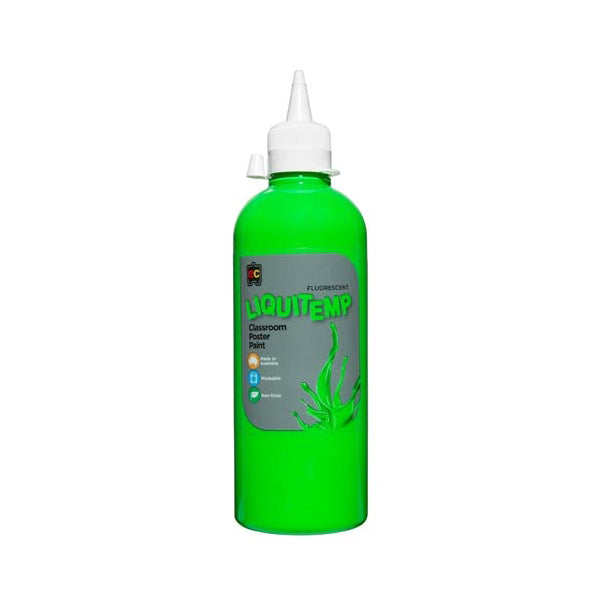 Liquitemp Fluorescent Poster Paint 500ml Green - Cafe Supply