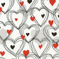 COCKTAIL - Shower Of Hearts Red - Cafe Supply