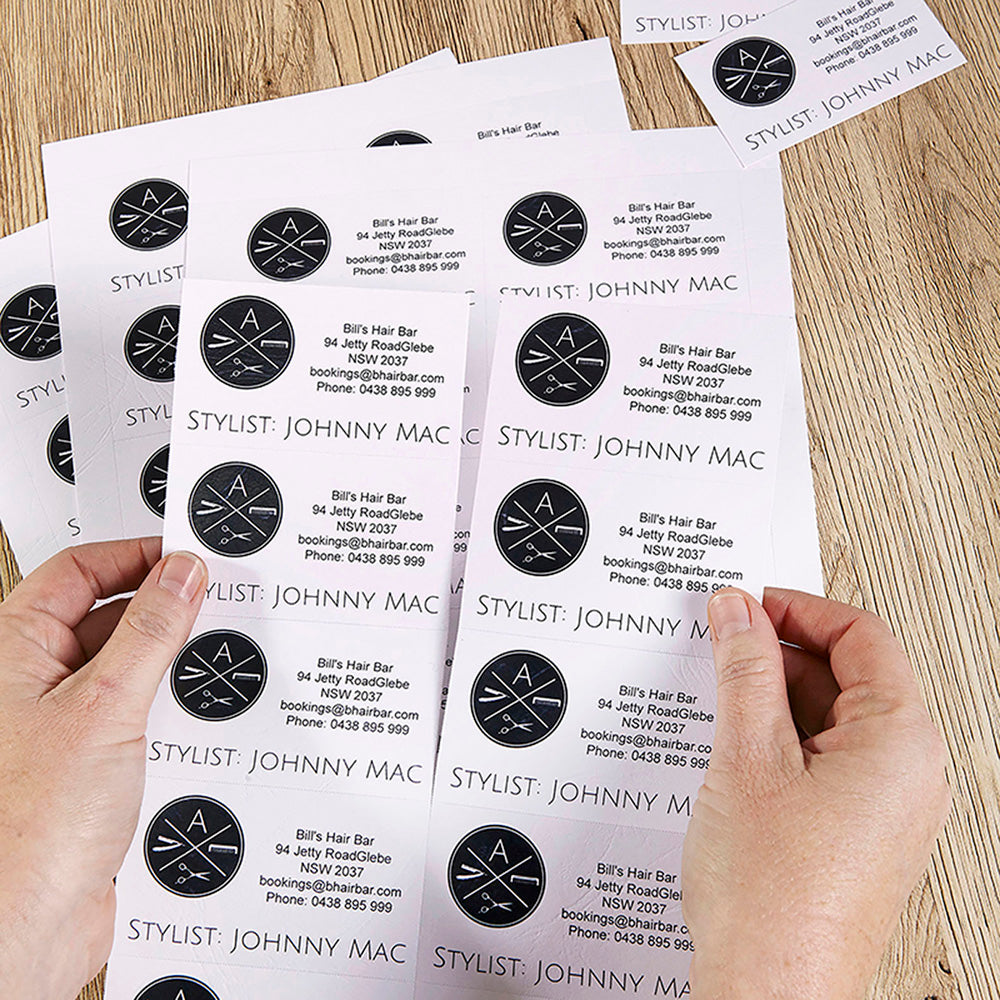 Avery Business Cards Leathergrain 190gsm Inkjet Laser 10up 20 Sheets IJ39 - Cafe Supply