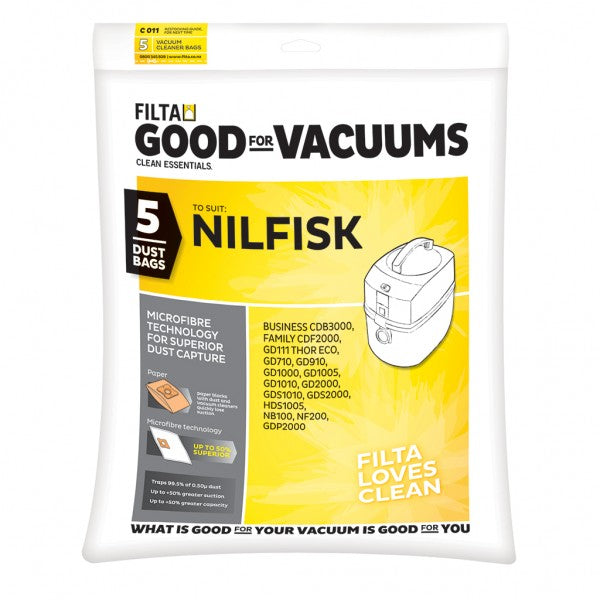 Nilfisk GD VP Vacuum Bags C011 (5pk) - Cafe Supply