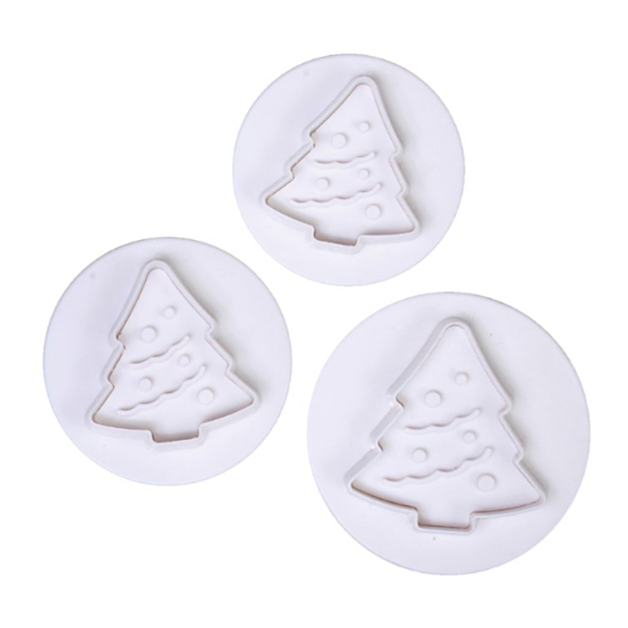 Christmas Tree Plunger Cutter Set 3 - Cafe Supply