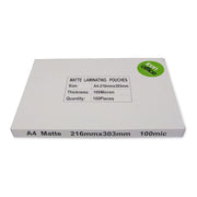 Icon Laminating Pouches A4 Matte 100mic, Pack of 100