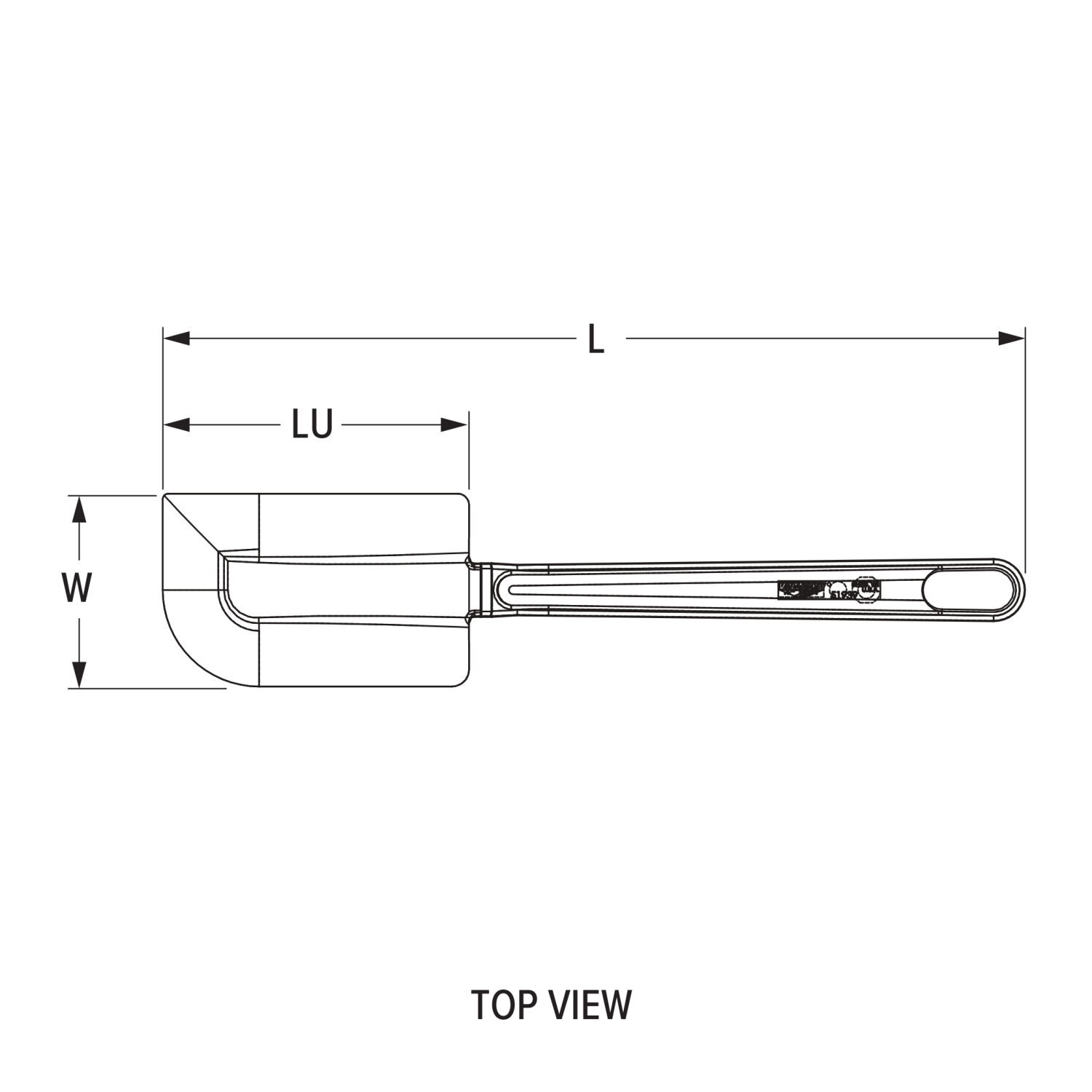 13 ½-inch plastic spatula