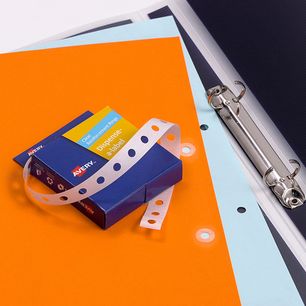 Avery Ring Reinforcers Clear 13mm 500 Pack - Cafe Supply