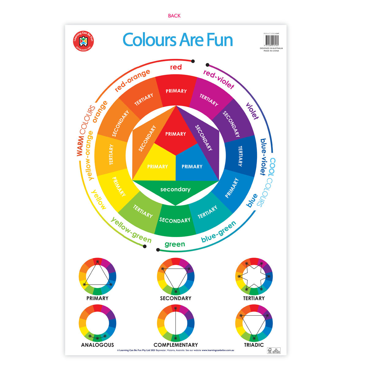 LCBF Wall Chart Colours Are Fun Poster - Cafe Supply