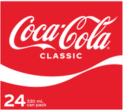 Coca-Cola Classic Cans 24 x 330ml - Cafe Supply