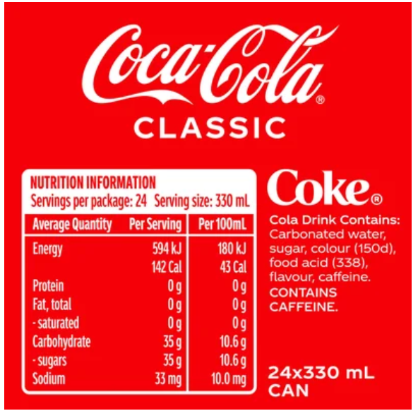 Coca-Cola Classic Cans 24 x 330ml - Cafe Supply