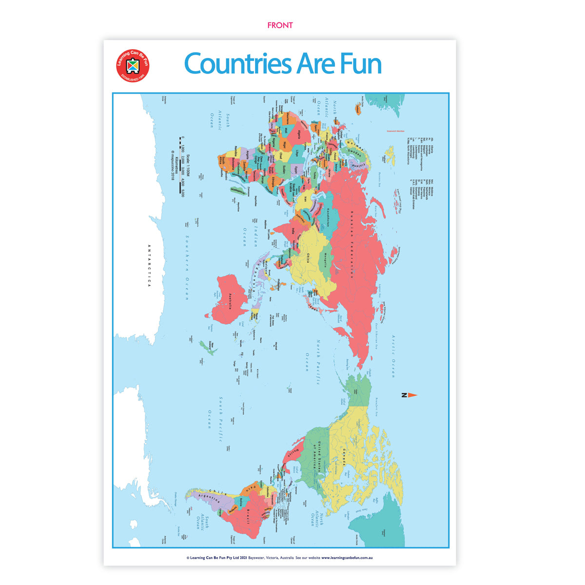 LCBF Wall Chart Countries Are Fun Poster - Cafe Supply