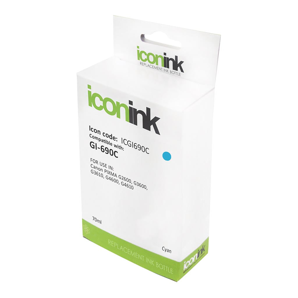 Icon Compatible Canon GI690 Cyan Ink Bottle