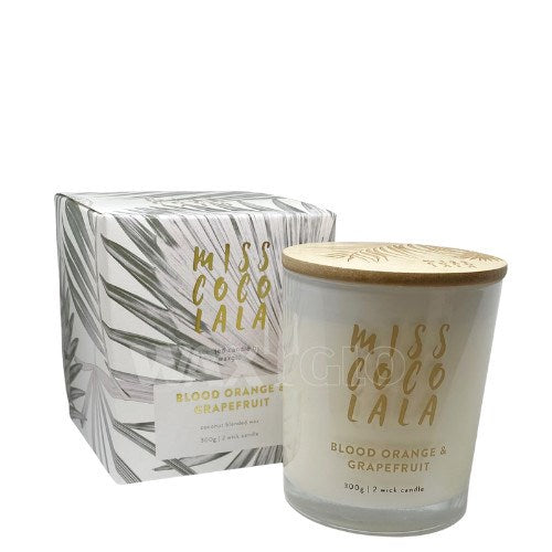 300g Coconut Wax Jar Candle- Blood Orange & Grapefruit - Cafe Supply