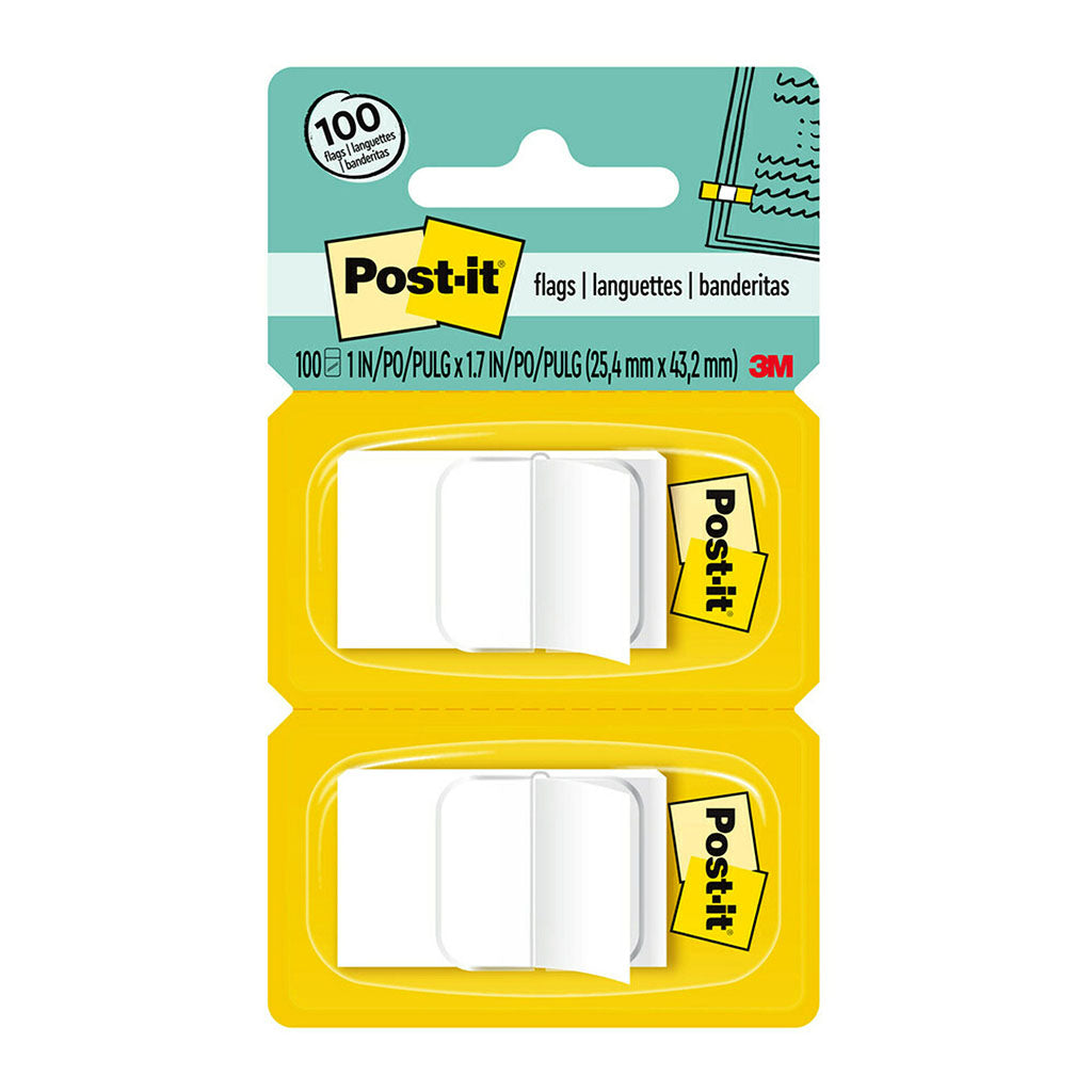 Post-it Flags 680-WE2 25x43mm White, Pack of 2