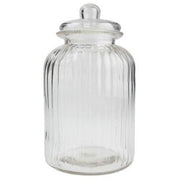 T&G Extra Large Glass Jar Ribbed 315Mm - Cafe Supply