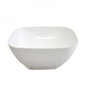 Salad Bowl White Plastic 260mm Square - Cafe Supply