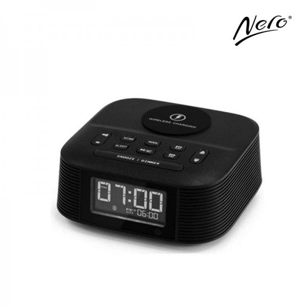 Nero Qi Wireless Bluetooth Alarm Clock - Cafe Supply
