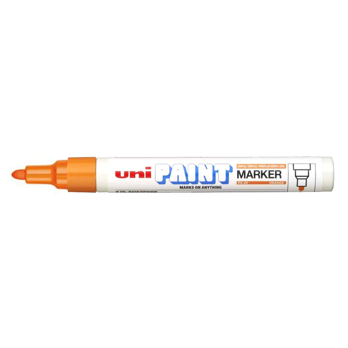 Uni Paint Marker 2.8mm Bullet Tip Orange PX-20 - Cafe Supply
