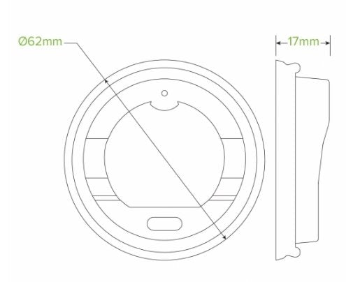 62MM/ 4OZ PLA LID - Cafe Supply
