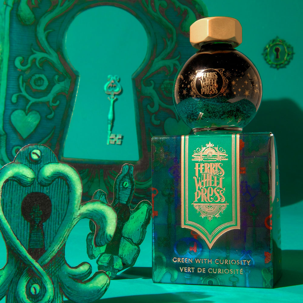 Ferris Wheel Press Fountain Pen Ink Ferritales Green with Curiosity 20ml