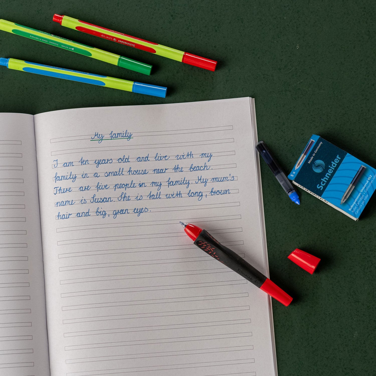 Schneider Rollerball Breeze Ergo Grip Black/Red - Cafe Supply