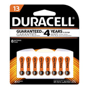 Duracell Hearing Aid 13 Battery, Pack of 8