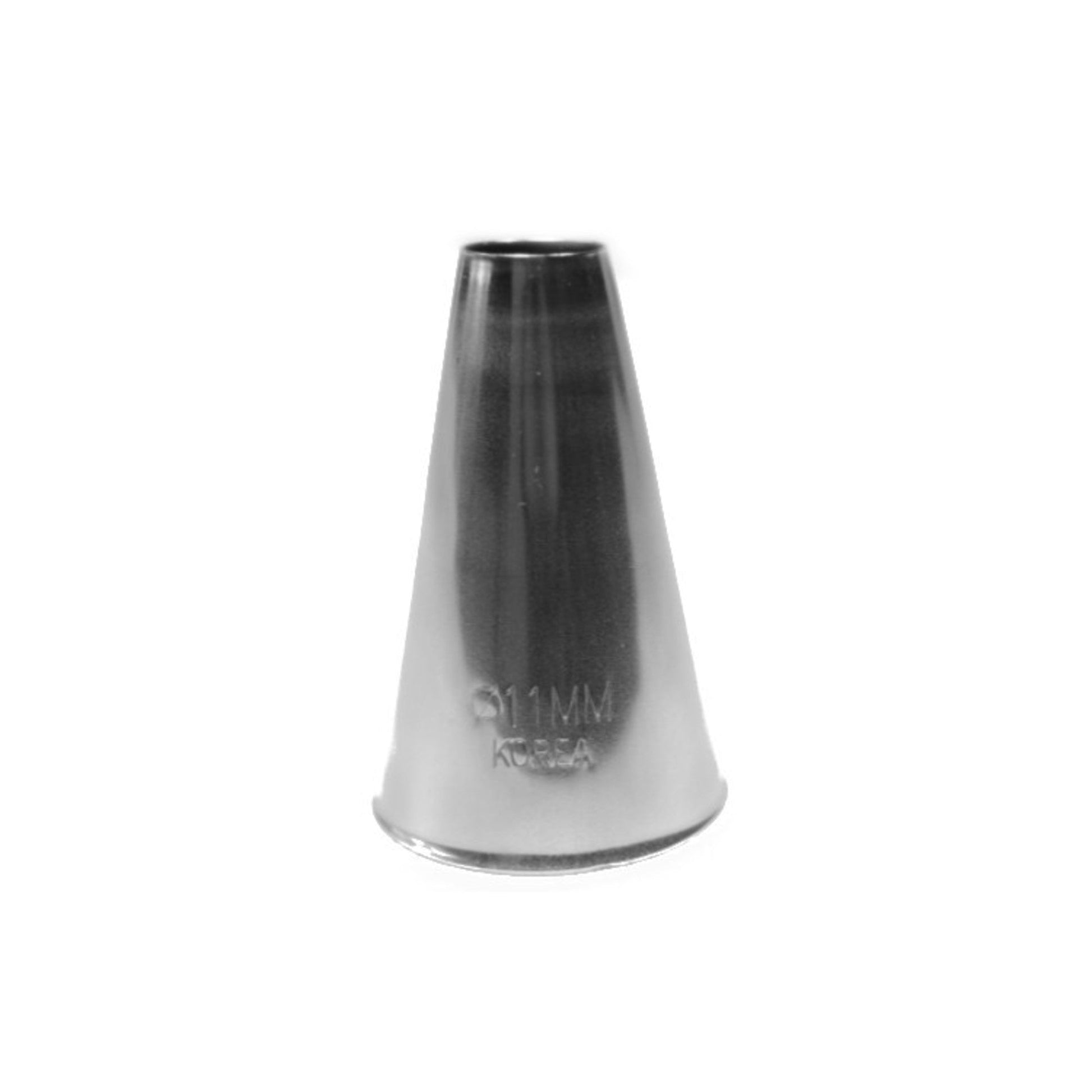 Large Stainless Steel Plain 11mm Piping Tube, 5cm length, nozzle - Cafe Supply