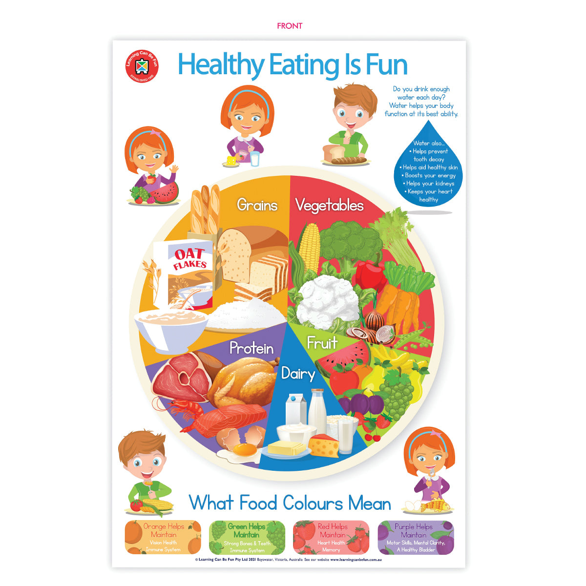 LCBF Wall Chart Healthy Eating is Fun Poster - Cafe Supply