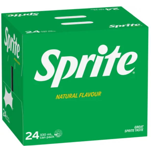 Sprite Natural Flavour Soft Drink Cans 24 x 330ml - Cafe Supply