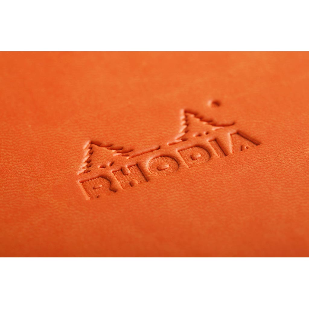 Rhodiarama Hardcover Notebook Pocket Lined Tangerine