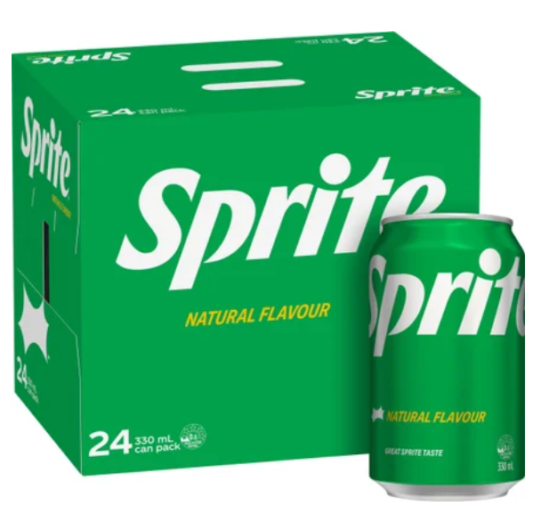 Sprite Natural Flavour Soft Drink Cans 24 x 330ml - Cafe Supply
