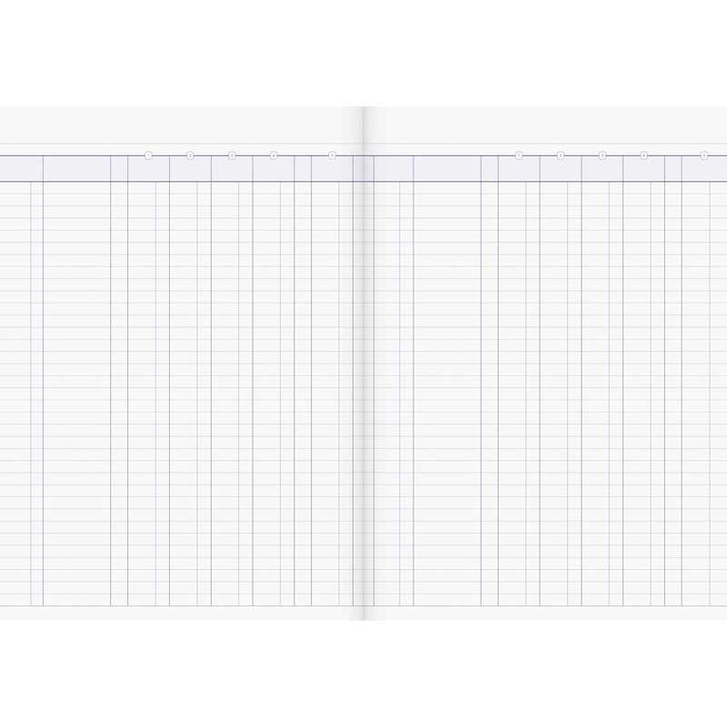 Milford A4 5 Money Column 26 Leaf Limp Analysis Book - Cafe Supply