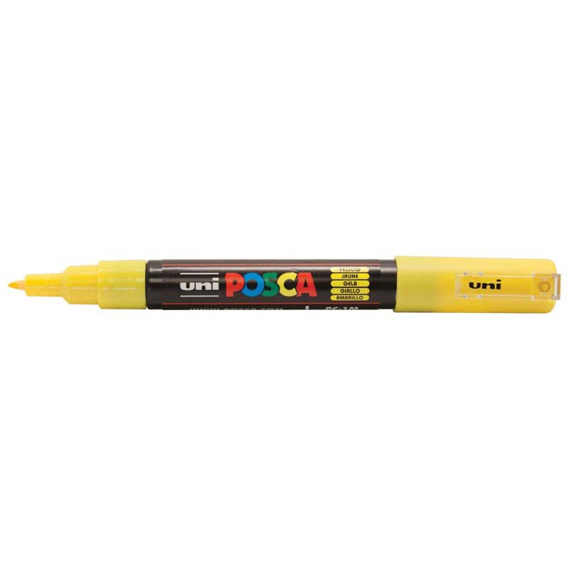 Uni Posca Marker 0.7mm Ultra-Fine Round Tip Asstd Pack 12 PC-1M - Cafe Supply