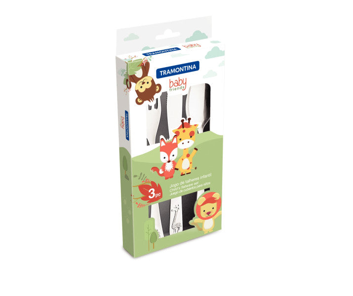 Tramontina Baby Friends Childrens Cutlery 3 Piece Set