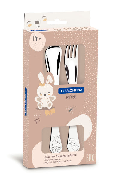 Tramontina Le Petit Girls Cutlery 2  Piece Set