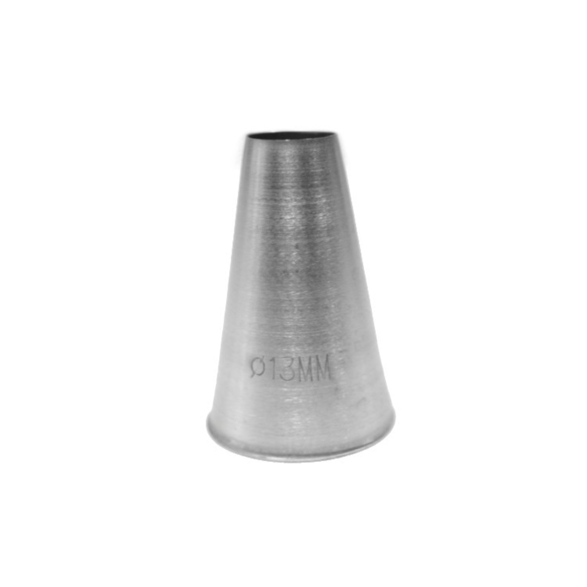 Large Stainless Steel Plain 13mm Piping Tube, 5cm length, nozzle - Cafe Supply