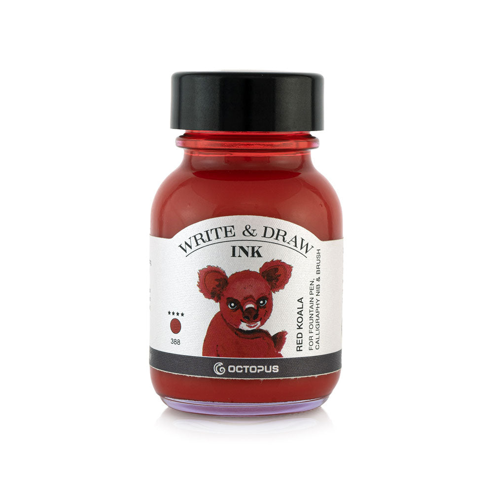 Octopus Fluids Write and Draw Ink 388 Red Koala 50ml