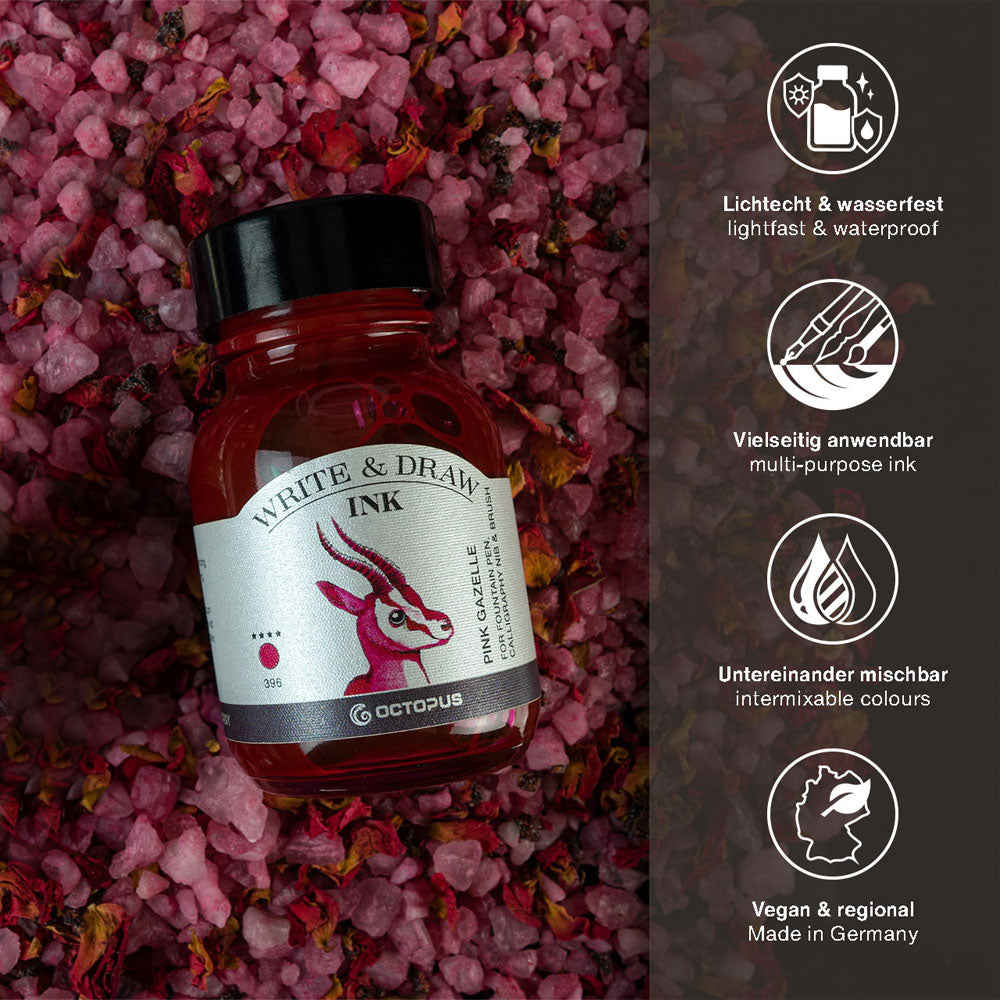 Octopus Fluids Write and Draw Ink 396 Pink Gazelle 50ml