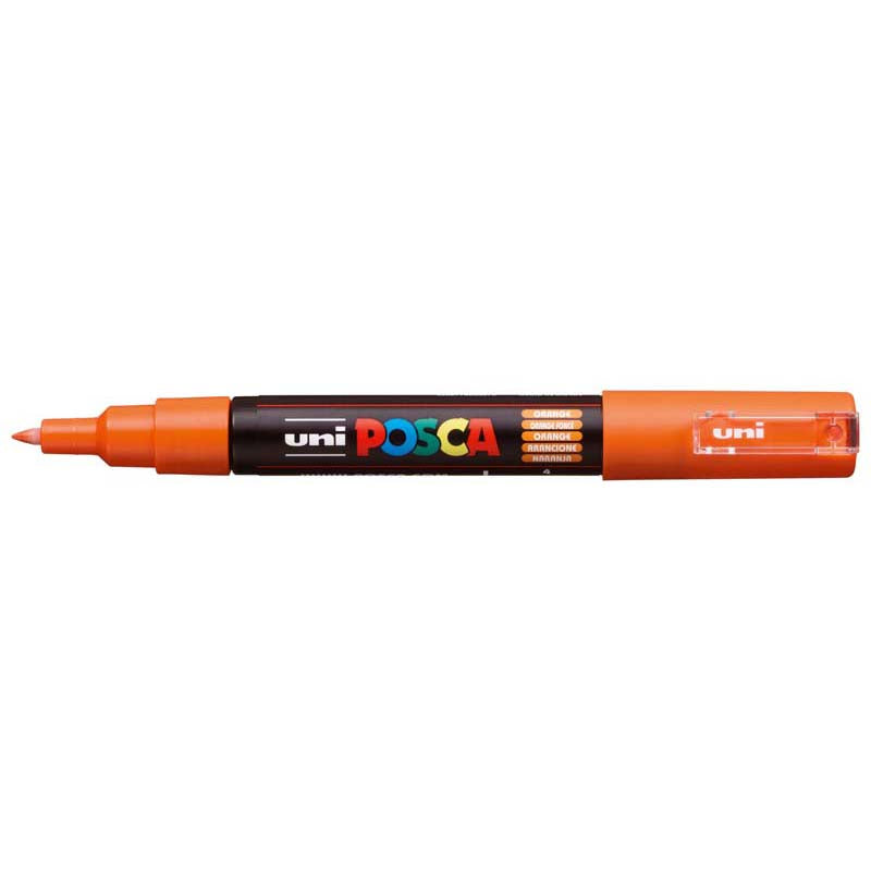 Uni Posca Marker 0.7mm Ultra-Fine Round Tip Orange PC-1M - Cafe Supply