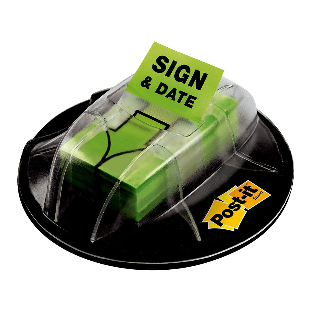 Post-it Flags 680-HVSD 25x43mm Sign and Date Grip Dispenser