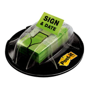 Post-it Flags 680-HVSD 25x43mm Sign and Date Grip Dispenser